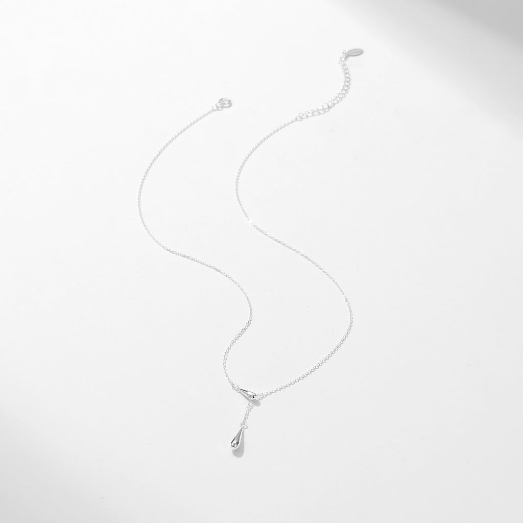 Teardrop Necklace Silver