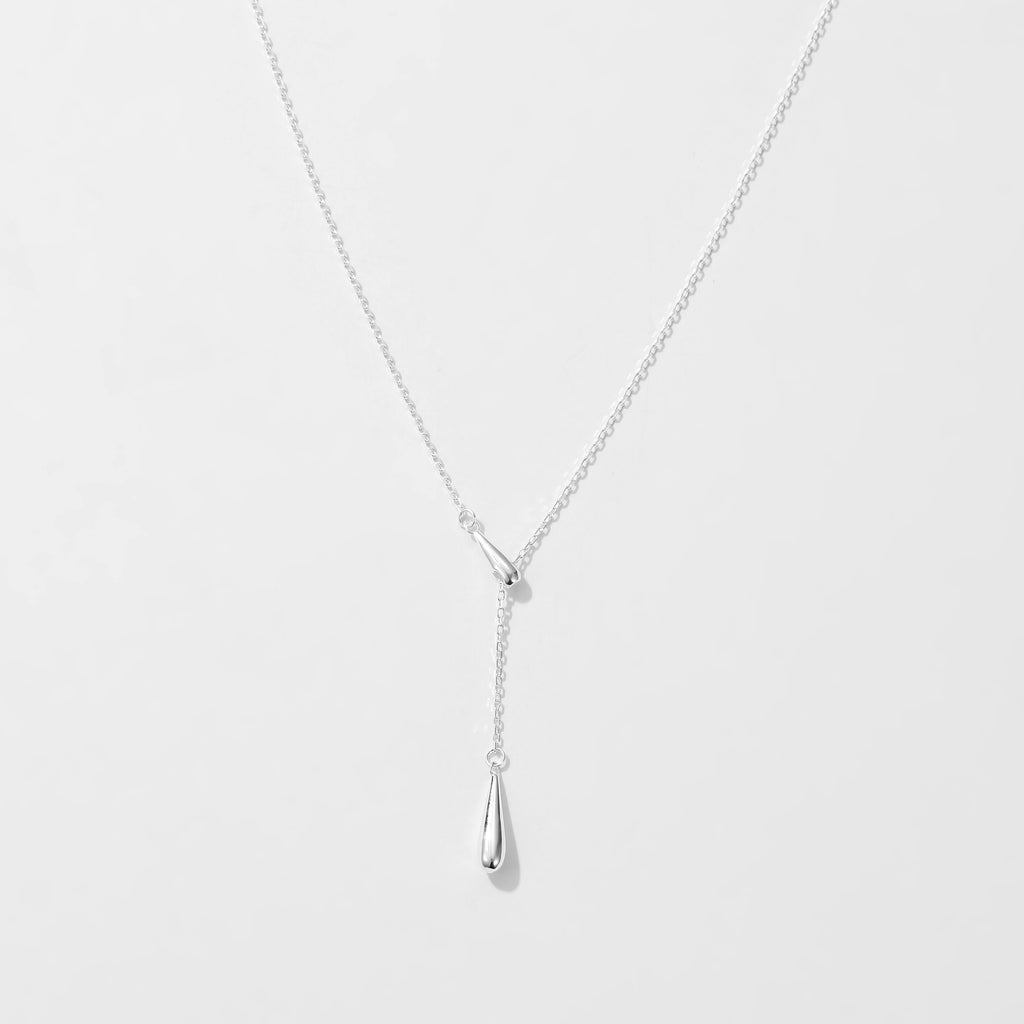 Teardrop Necklace Silver
