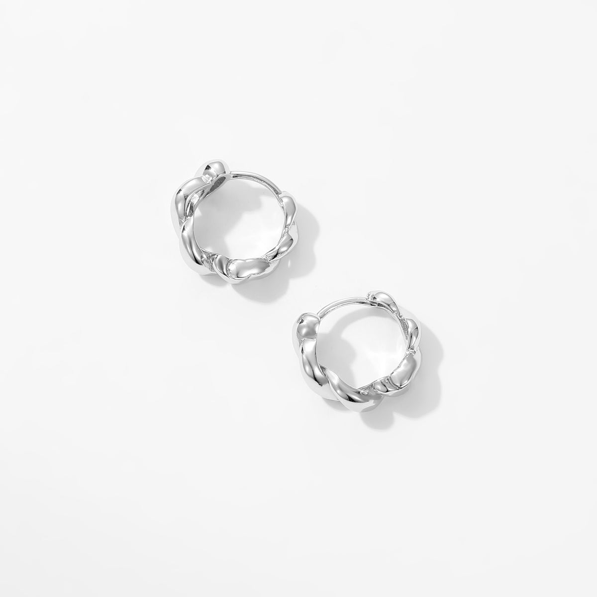 Twisted Hoop Silver