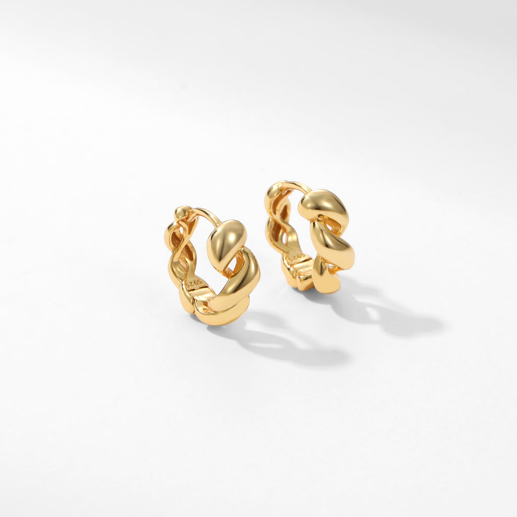 Twisted Hoop Gold