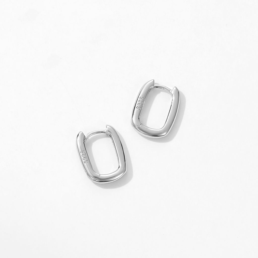 Square Hoop Silver