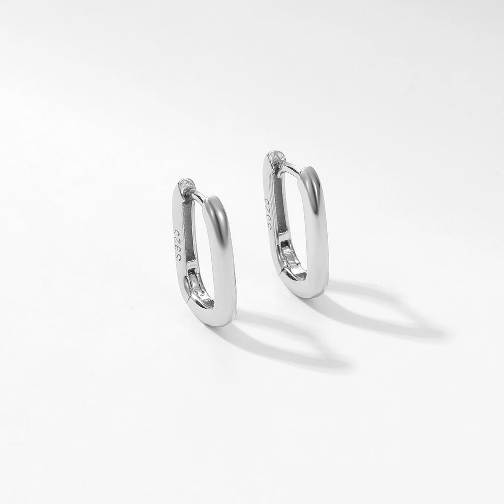 Square Hoop Silver